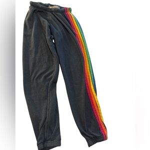 Aviator Nation 5 stripe navy sweatpant
